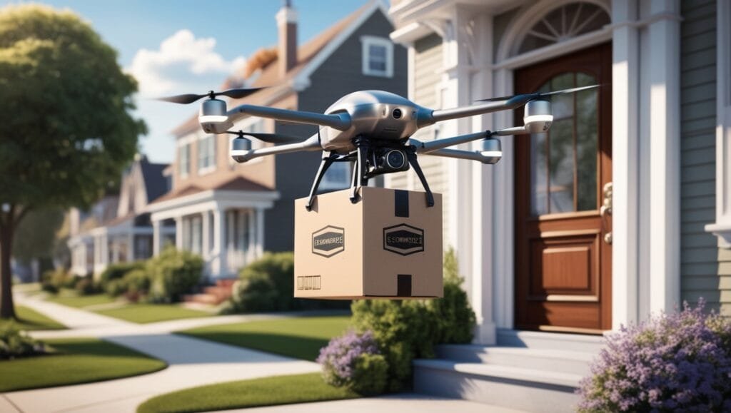 Pixella Delivery Drone Delivering package