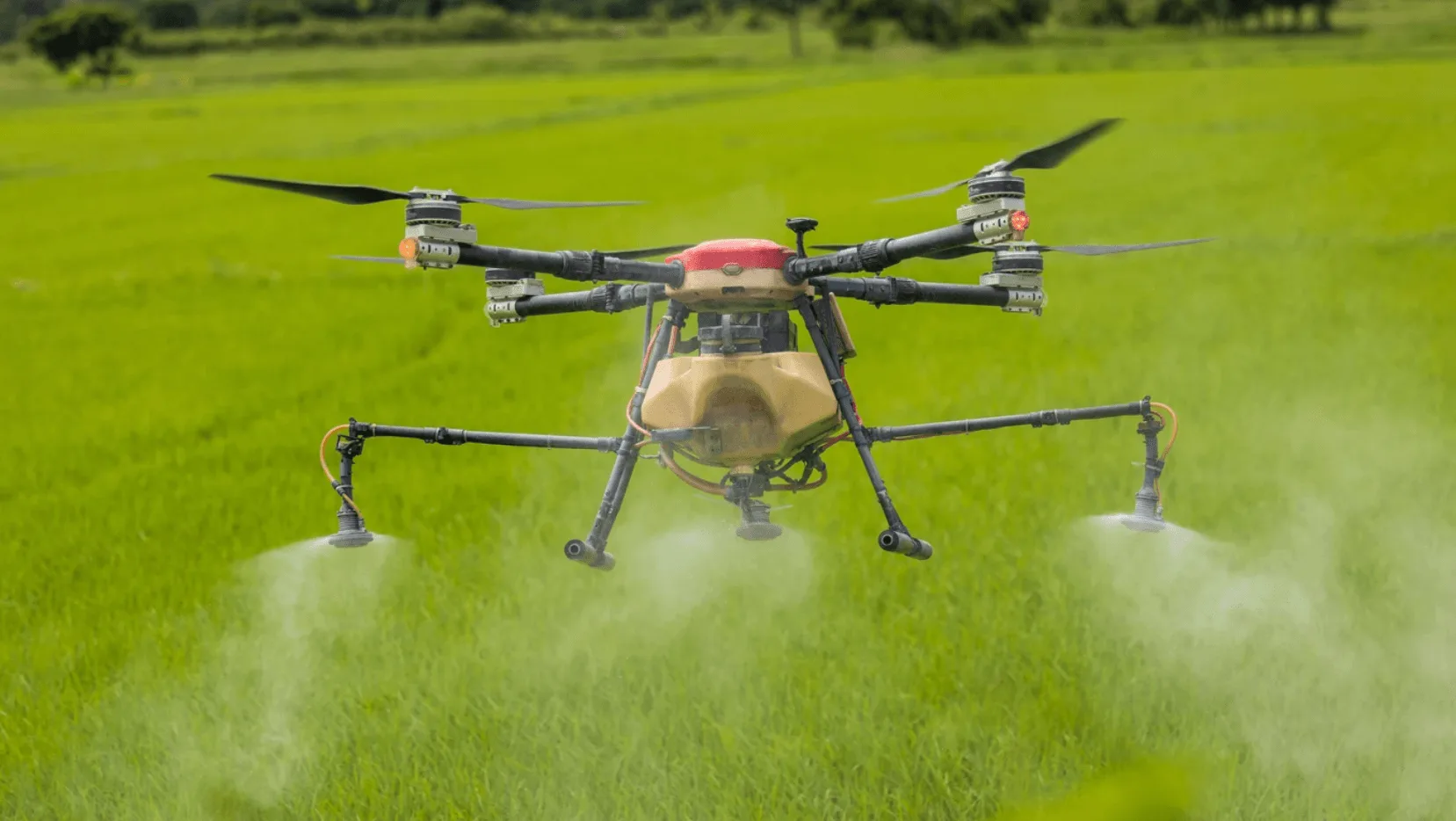 Spraying nozzle payload on agriculture drone